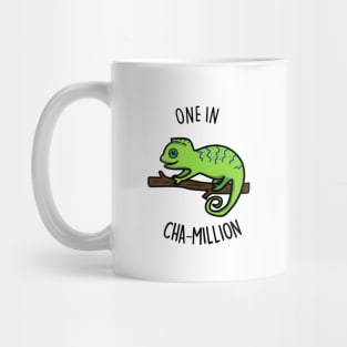 One In Cha-Million Cute Chameleon Pun. Mug